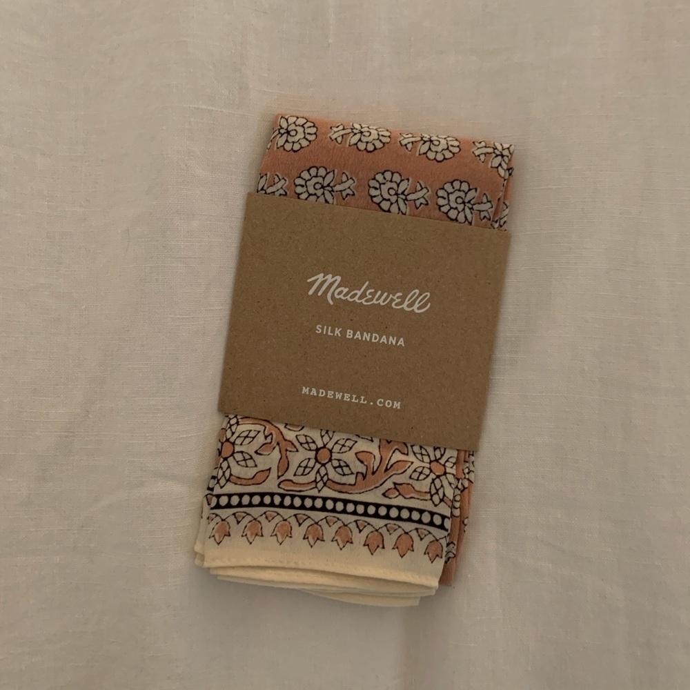 Madewell Blush Pink Silk Bandana
